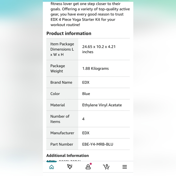 NWT EDX 4 Piece Marble Yoga Kit - Picture 10 of 10